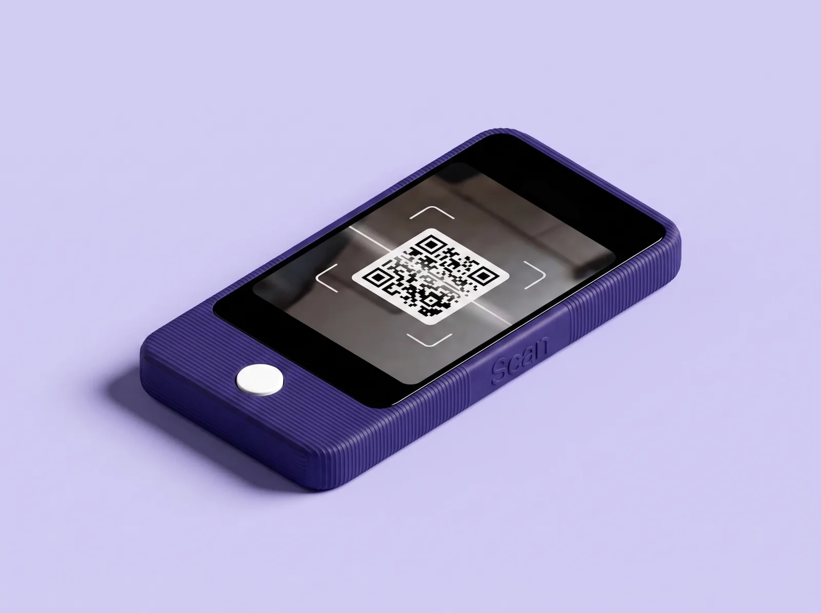 Illustration of a phone scanning a QR code